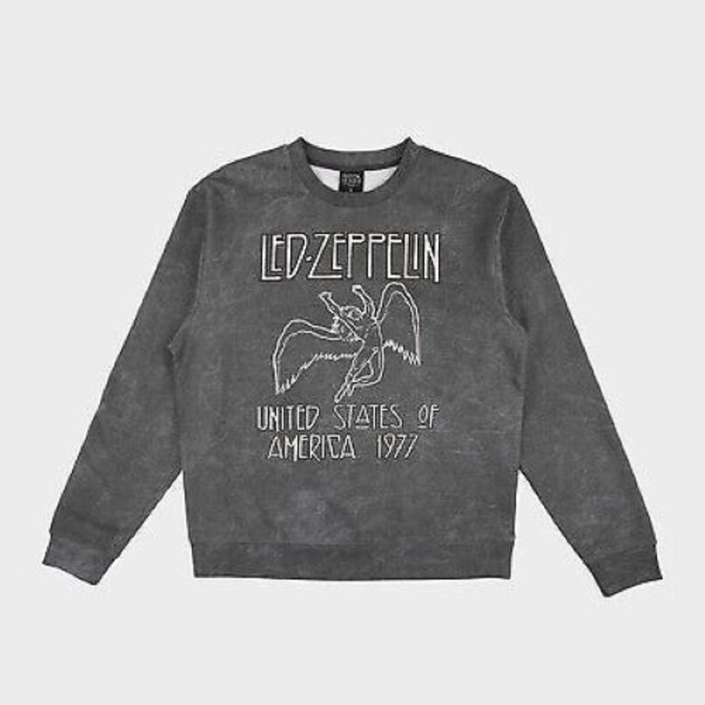 Mens Led Zeppelin Pullover Graphic USA Sweatshirt Small‎ NEW